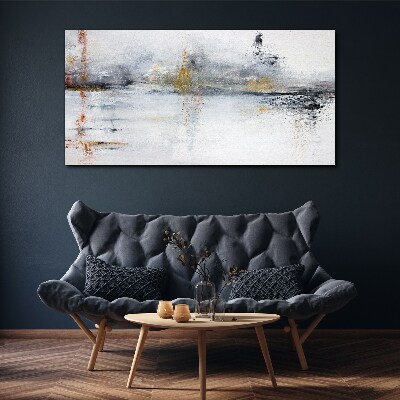 Foto auf leinwand Abstrakte Landschaft in Grautönen