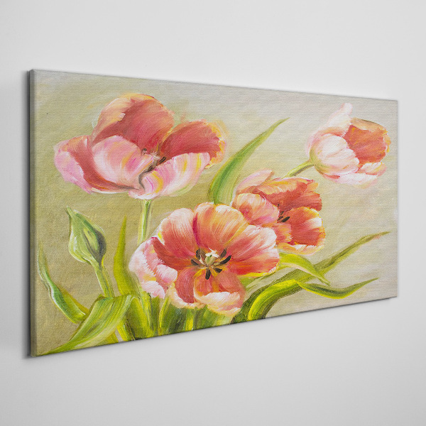Foto auf leinwand Frühlingstulpen in Pastelltönen