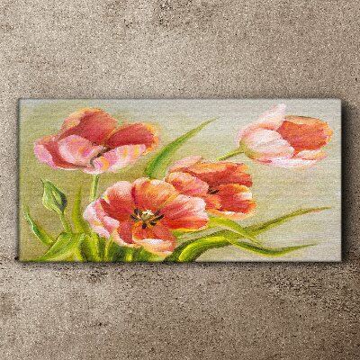 Foto auf leinwand Frühlingstulpen in Pastelltönen
