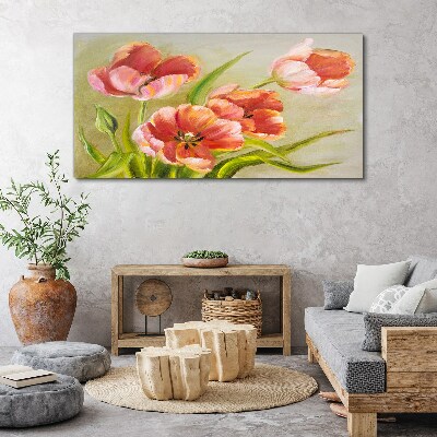 Foto auf leinwand Frühlingstulpen in Pastelltönen