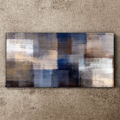 Leinwandbild Abstraktes Mosaik in Blautönen
