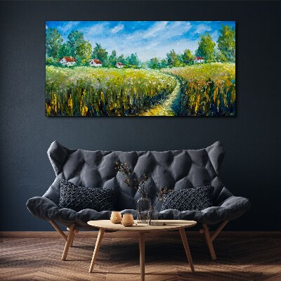 Bild auf leinwand Sommerlandschaften mit Landhäusern