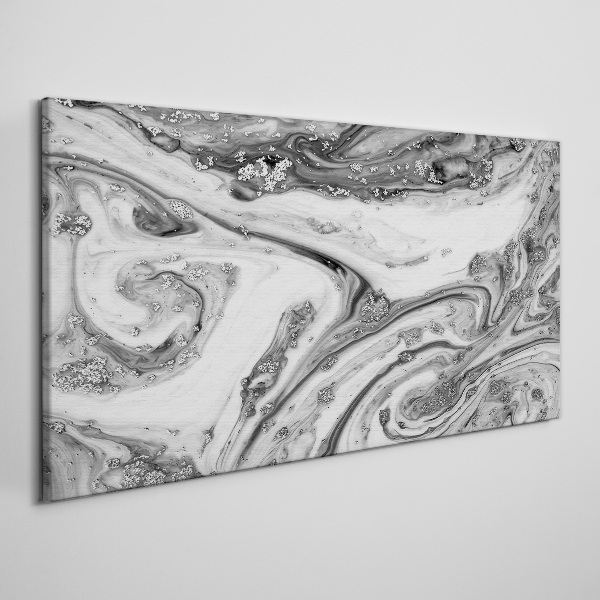 Bild auf leinwand Monochromatische Wirbel mit metallischen Akzenten
