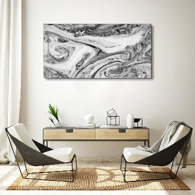 Bild auf leinwand Monochromatische Wirbel mit metallischen Akzenten