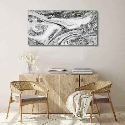 Bild auf leinwand Monochromatische Wirbel mit metallischen Akzenten