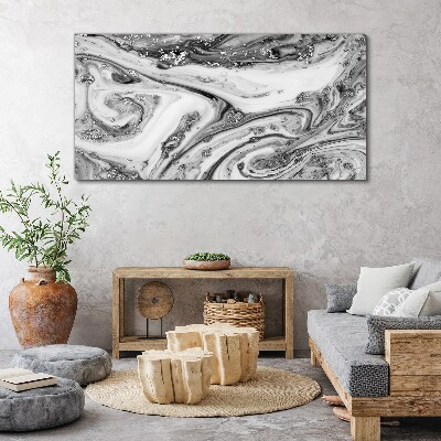 Bild auf leinwand Monochromatische Wirbel mit metallischen Akzenten
