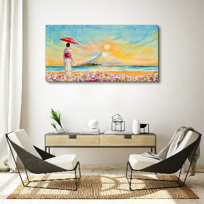 Foto auf leinwand Ein ruhiger Morgen am Meer