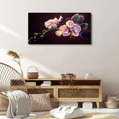 Bild auf leinwand Florale Komposition auf dunklem Hintergrund