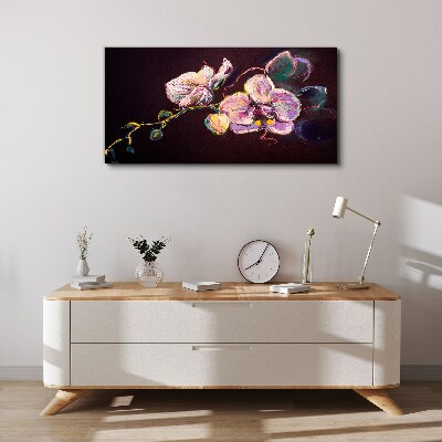 Bild auf leinwand Florale Komposition auf dunklem Hintergrund