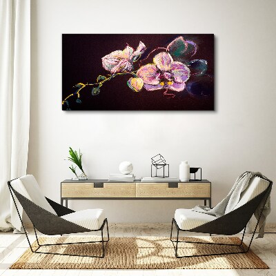 Bild auf leinwand Florale Komposition auf dunklem Hintergrund