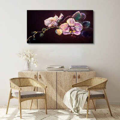 Bild auf leinwand Florale Komposition auf dunklem Hintergrund