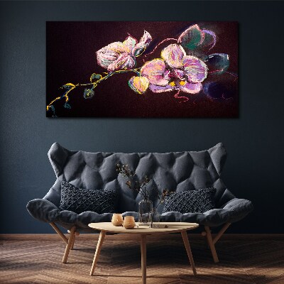 Bild auf leinwand Florale Komposition auf dunklem Hintergrund