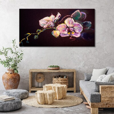 Bild auf leinwand Florale Komposition auf dunklem Hintergrund