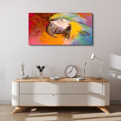 Foto auf leinwand Tropischer Papagei in fröhlichen Farben