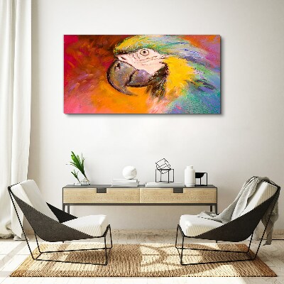 Foto auf leinwand Tropischer Papagei in fröhlichen Farben