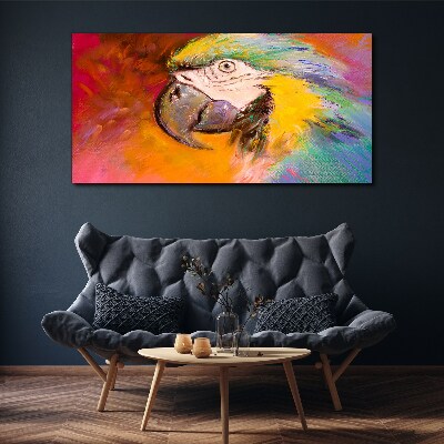 Foto auf leinwand Tropischer Papagei in fröhlichen Farben
