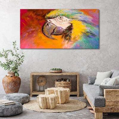 Foto auf leinwand Tropischer Papagei in fröhlichen Farben
