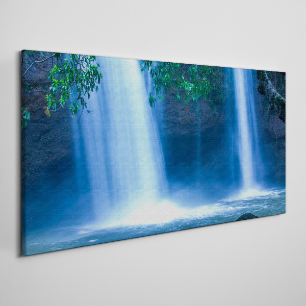 Foto auf leinwand Wasserfall in Blau