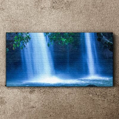Foto auf leinwand Wasserfall in Blau