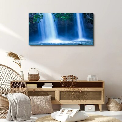 Foto auf leinwand Wasserfall in Blau