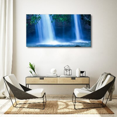 Foto auf leinwand Wasserfall in Blau