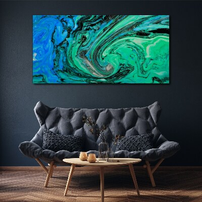 Foto auf leinwand Wirbelnde Blau- und Grüntöne