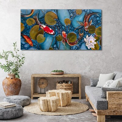 Fotobilder Koi-Fisch-Blumen-Natur