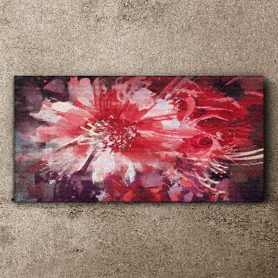 Foto leinwand Lila Blumen im abstrakten Stil