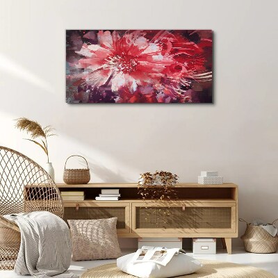 Foto leinwand Lila Blumen im abstrakten Stil