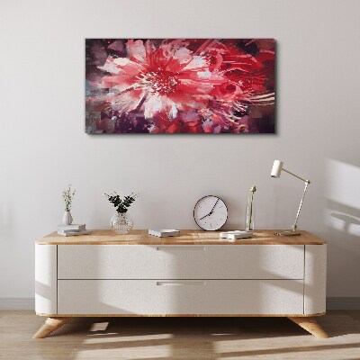 Foto leinwand Lila Blumen im abstrakten Stil