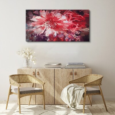 Foto leinwand Lila Blumen im abstrakten Stil