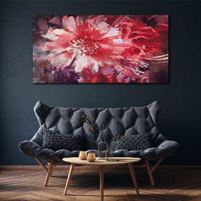Foto leinwand Lila Blumen im abstrakten Stil