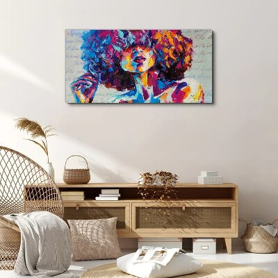 Foto auf leinwand Farbenfroher Porträtausdruck