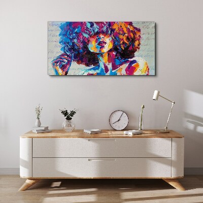 Foto auf leinwand Farbenfroher Porträtausdruck