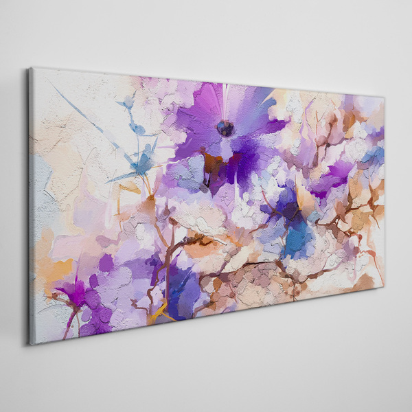 Foto auf leinwand Florale Abstraktion in Lila