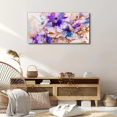 Foto auf leinwand Florale Abstraktion in Lila