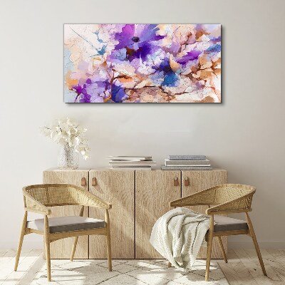 Foto auf leinwand Florale Abstraktion in Lila