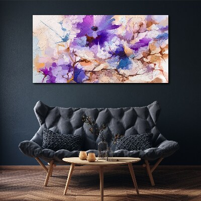 Foto auf leinwand Florale Abstraktion in Lila
