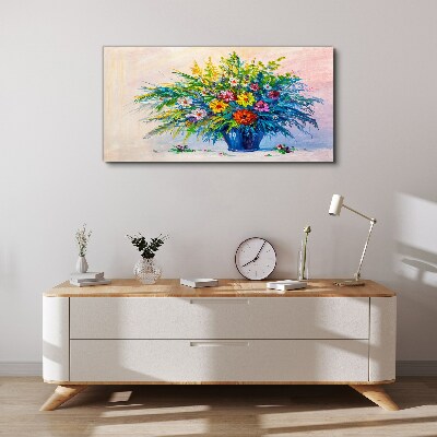 Foto auf leinwand Frühlingsblumenstrauß in einer Vase