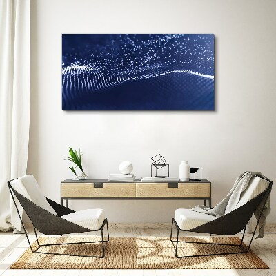 Bild auf leinwand Blaue Lichtwellen