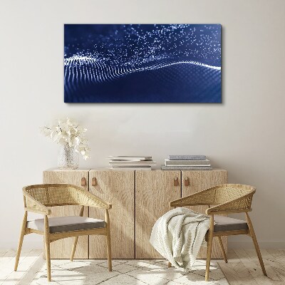 Bild auf leinwand Blaue Lichtwellen
