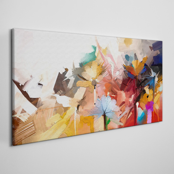 Foto auf leinwand Bunte Blumen im abstrakten Stil
