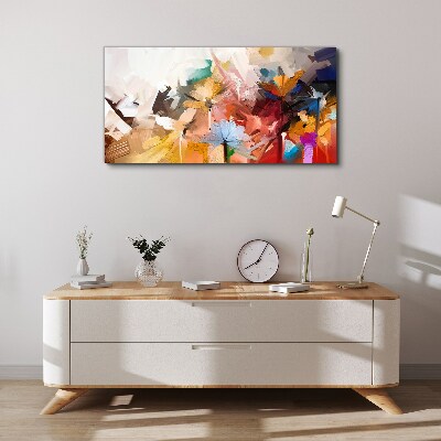 Foto auf leinwand Bunte Blumen im abstrakten Stil
