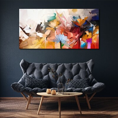 Foto auf leinwand Bunte Blumen im abstrakten Stil