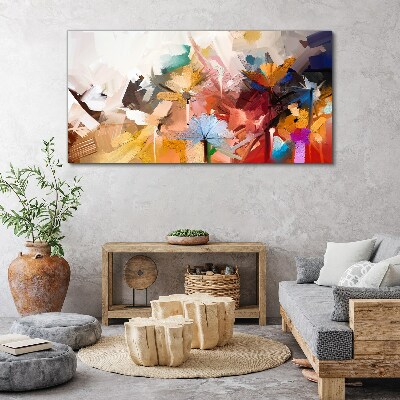 Foto auf leinwand Bunte Blumen im abstrakten Stil