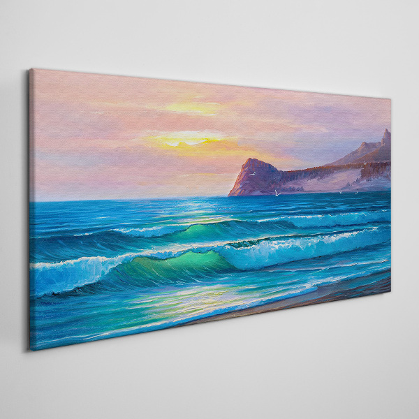 Foto auf leinwand Ein ruhiger Morgen am Meer