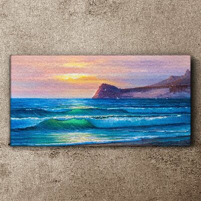 Foto auf leinwand Ein ruhiger Morgen am Meer
