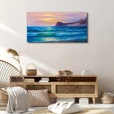 Foto auf leinwand Ein ruhiger Morgen am Meer
