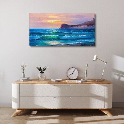 Foto auf leinwand Ein ruhiger Morgen am Meer