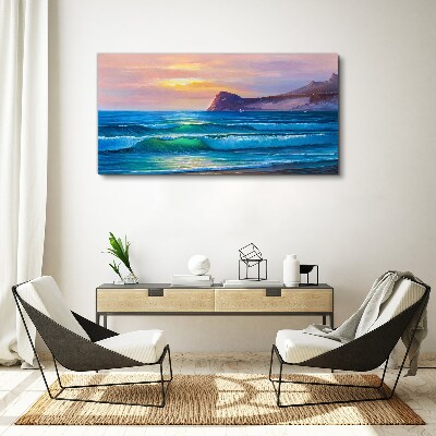 Foto auf leinwand Ein ruhiger Morgen am Meer